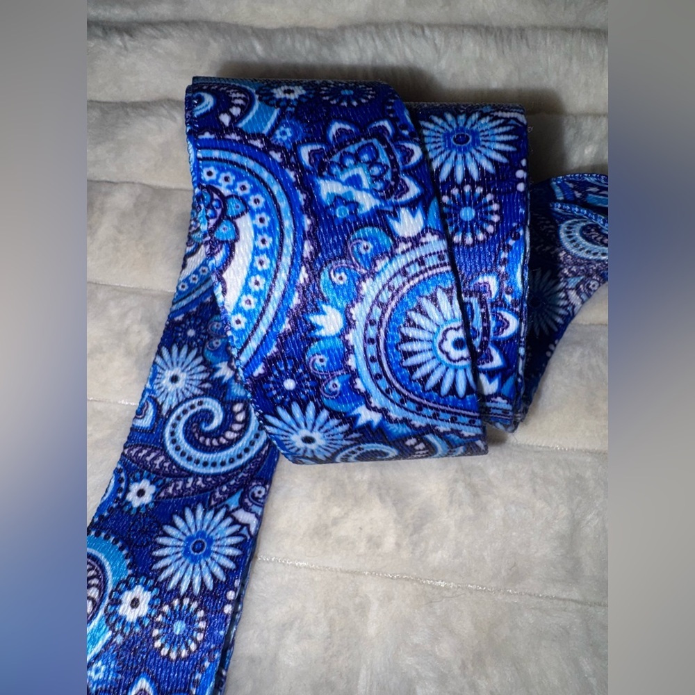 Guitar Handbag Blue Paisley Adjustable Strap - Picture 2 of 2